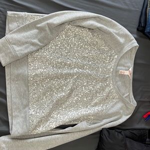 Size large grey sparkly long sleeve worn once good condition